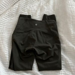 Lulu olive green leggings size 4